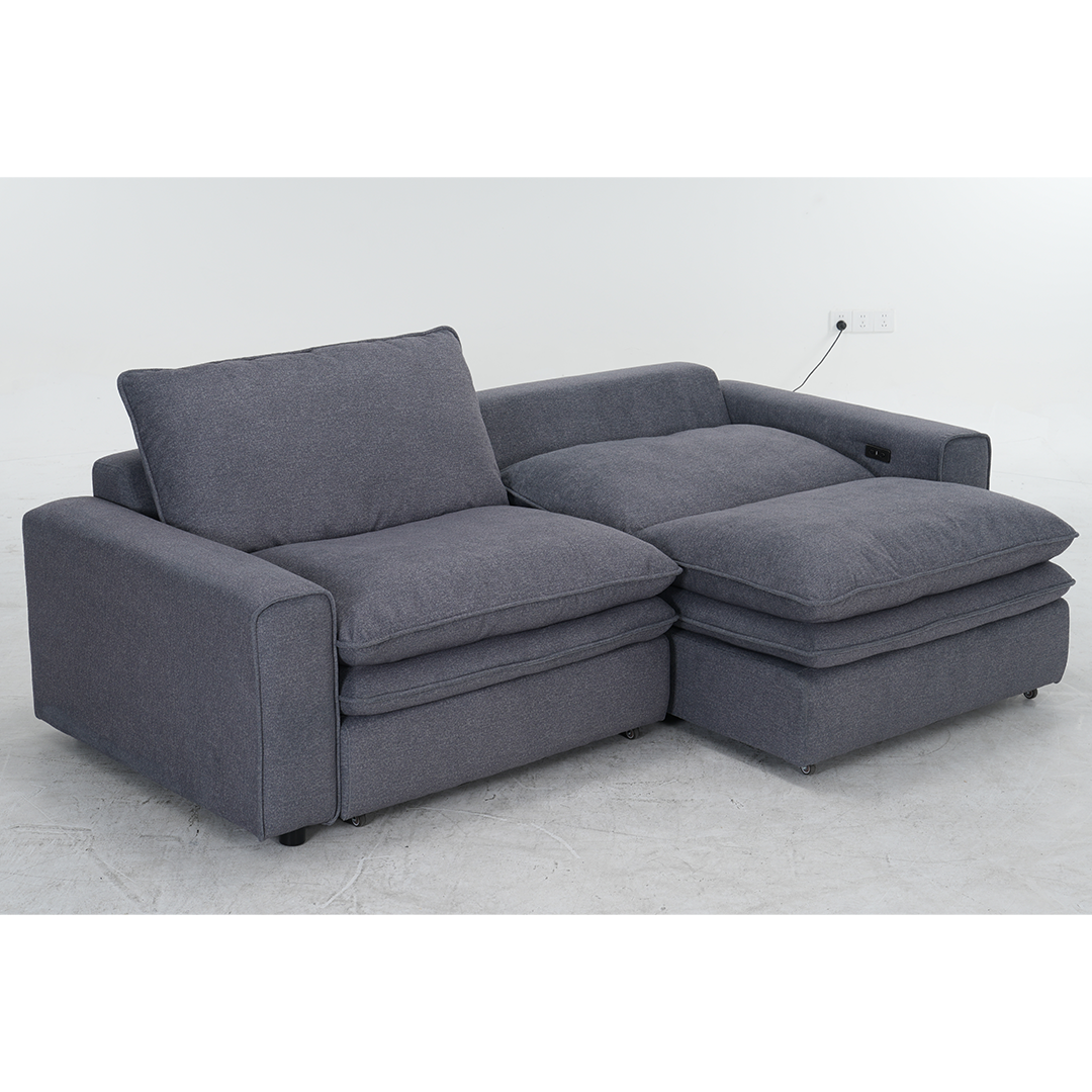 Fabric Sofa Bed Electric Recliner - Florence Cloud