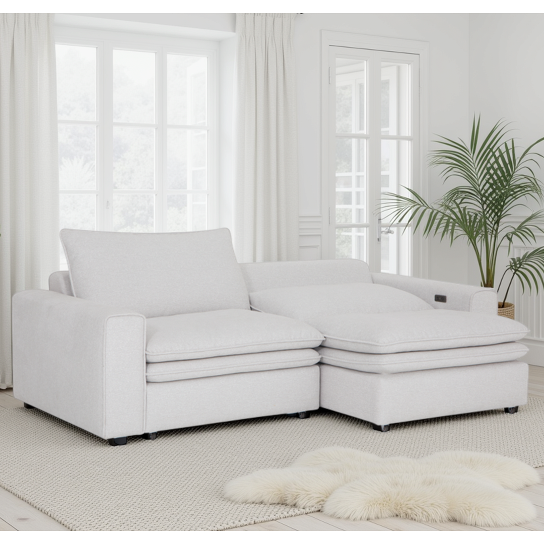 Fabric Sofa Bed Electric Recliner - Florence Cloud