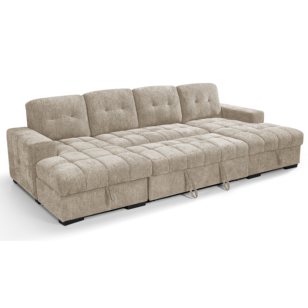 Fabric Sofa Bed U Shape Corner - Palermo