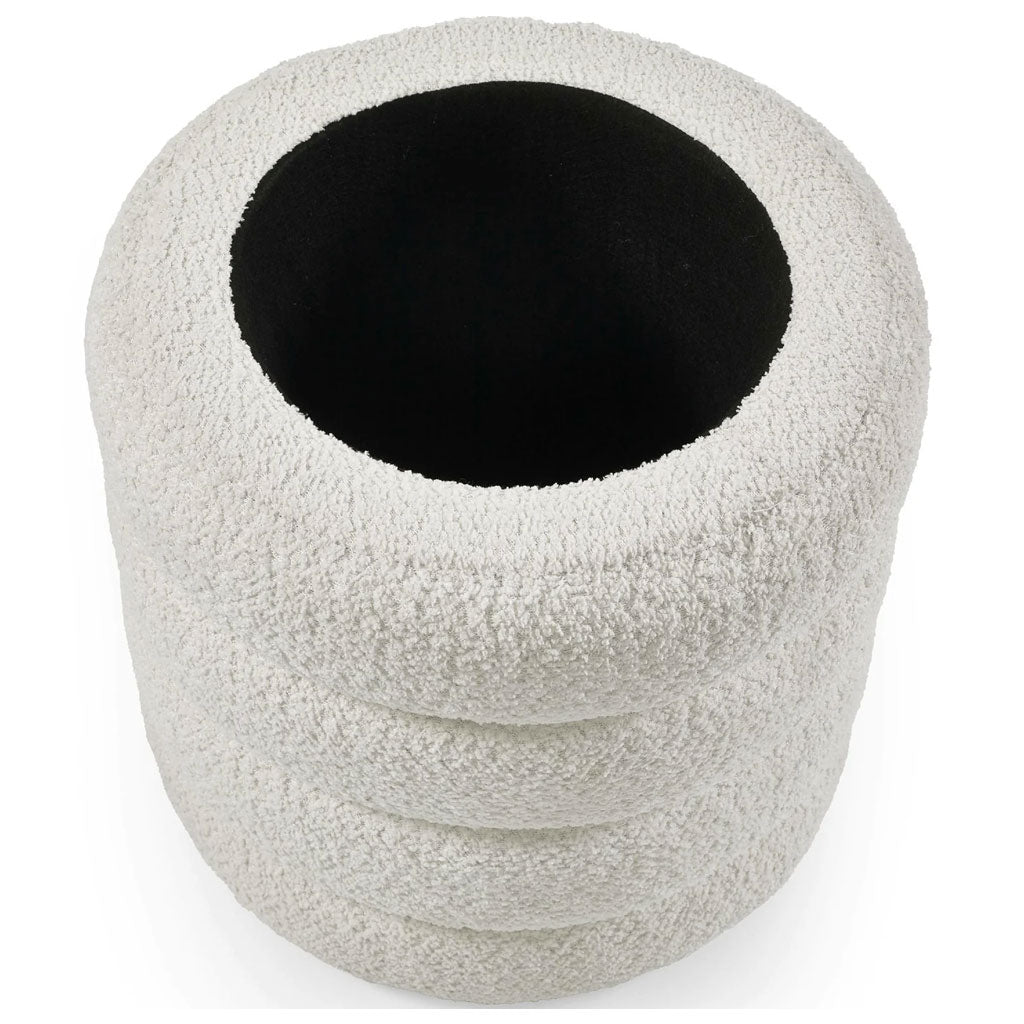 Fabric Stool With Storage Round - Hailey