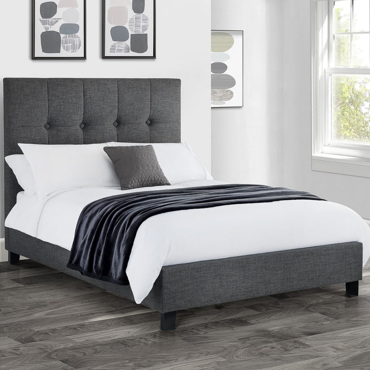 Fabric Super King Size Bed - Sorrento