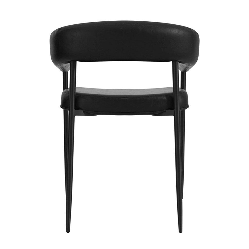 Faux Lather Dining Chairs in Set Of 2 - Queens