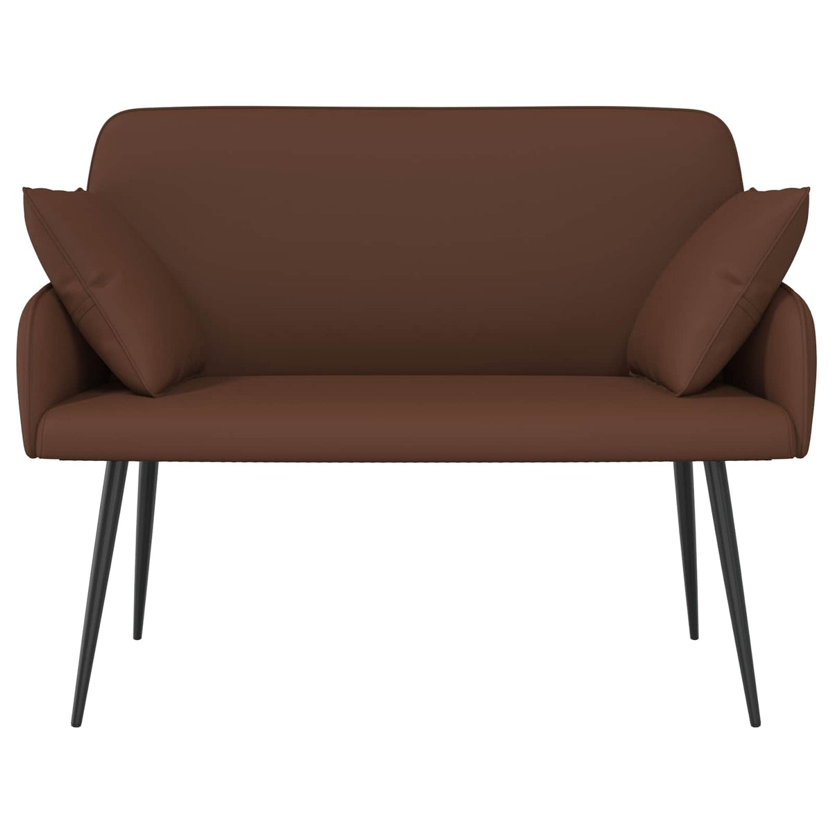 Faux Leather 2 Seater Sofa 115cm Wide With Metal Legs - Vantage Home