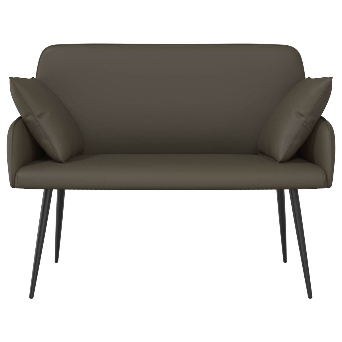 Faux Leather 2 Seater Sofa 115cm Wide With Metal Legs - Vantage Home