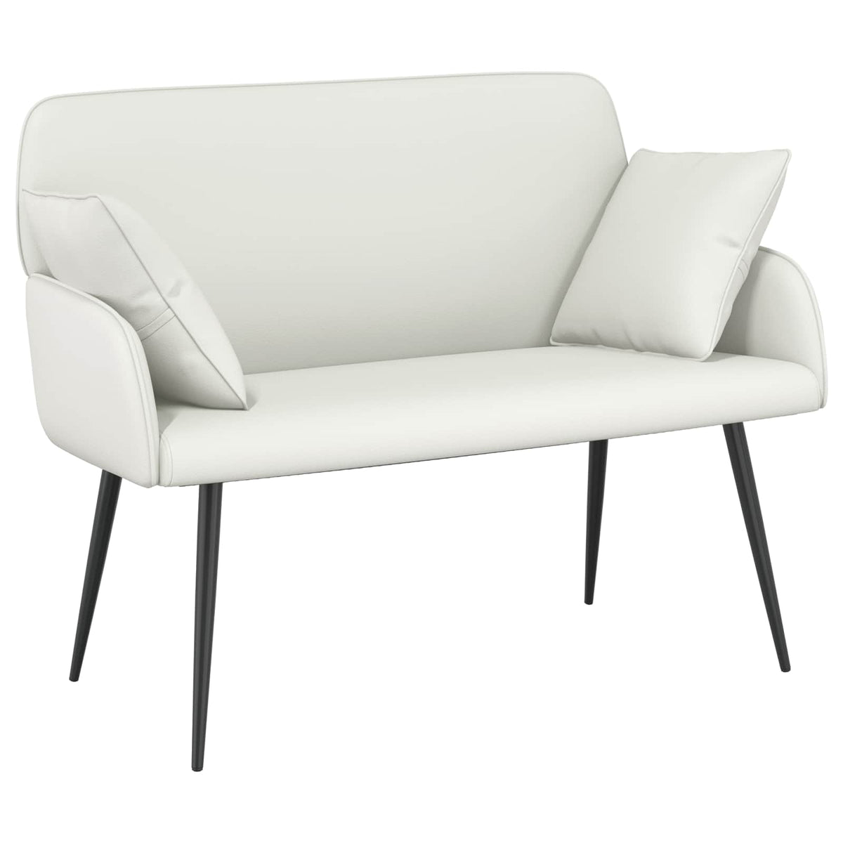 Faux Leather 2 Seater Sofa 115cm Wide With Metal Legs - Vantage Home
