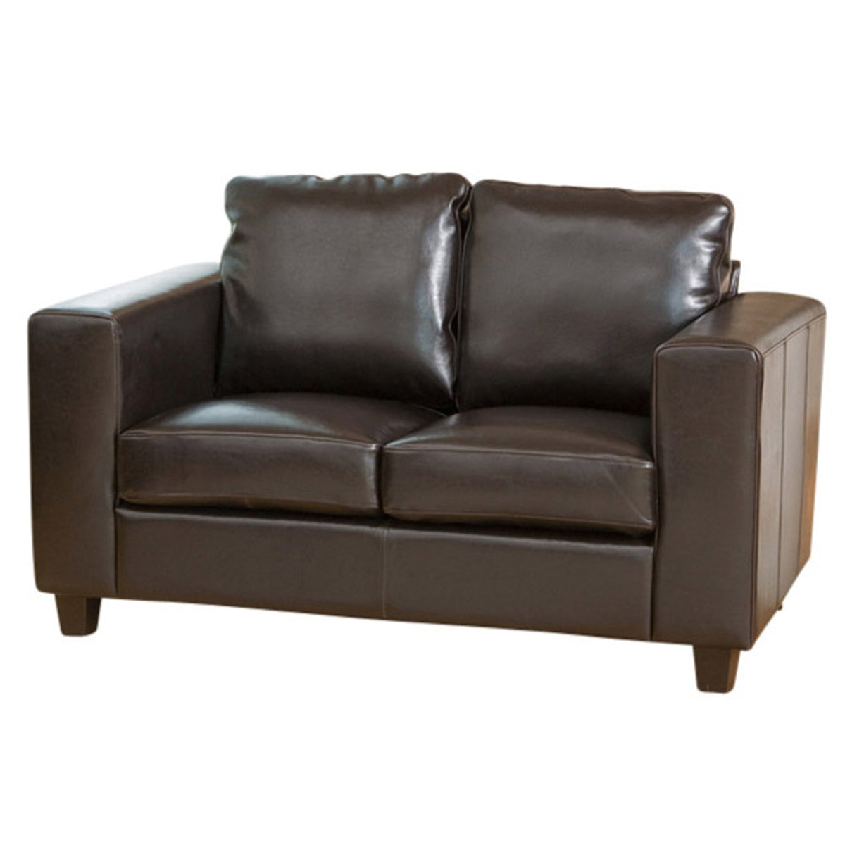 Faux Leather 2 Seater Sofa 133cm Wide - Kensington Home