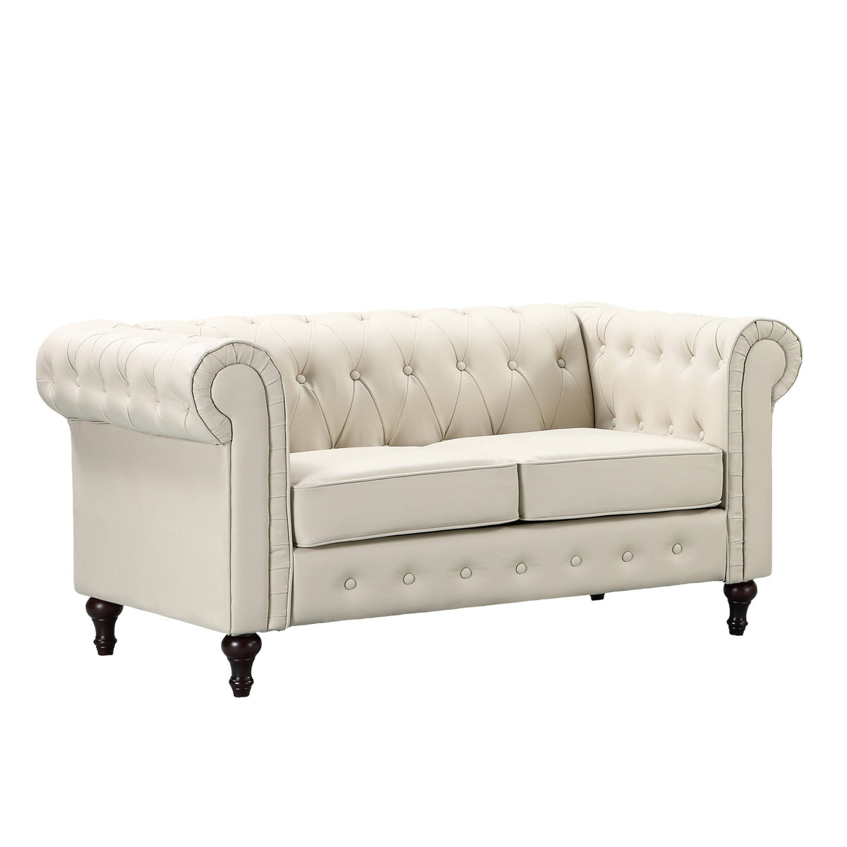 Faux Leather 2 Seater Sofa 153cm Wide - Kensington Home