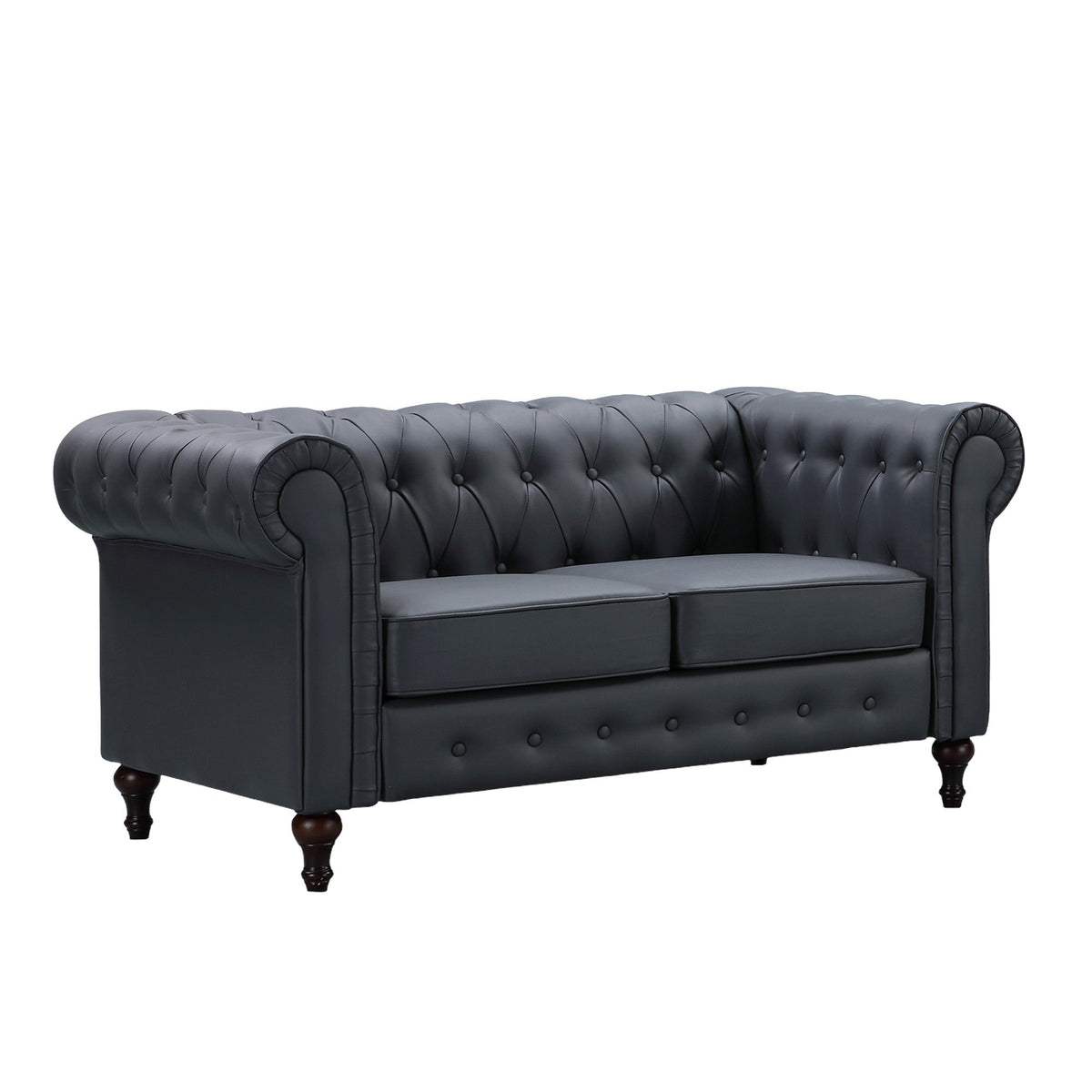 Faux Leather 2 Seater Sofa 153cm Wide - Kensington Home
