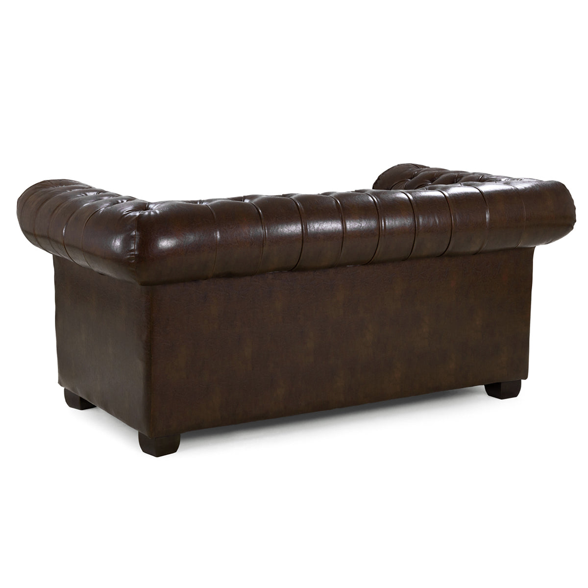 Faux Leather 2 Seater Sofa - Chesterfield