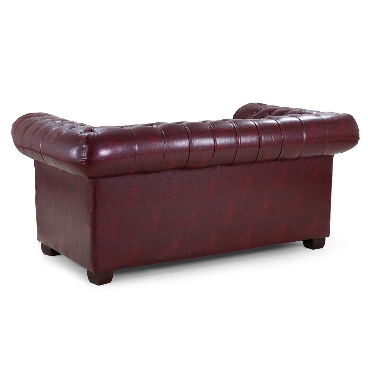 Faux Leather 2 Seater Sofa - Chesterfield