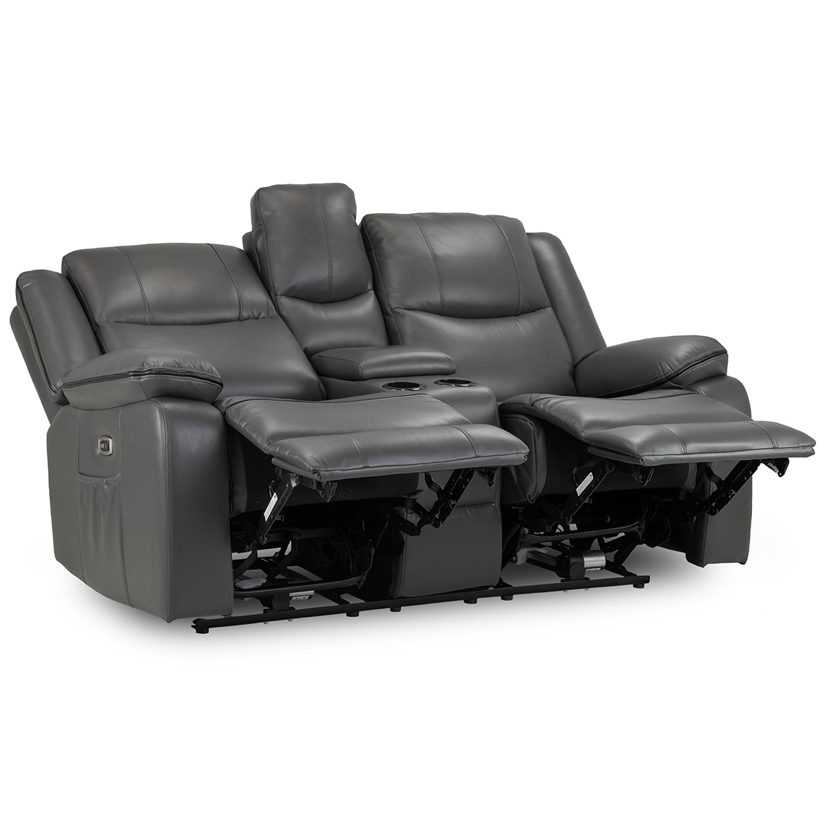 Faux Leather 2 Seater Sofa Electric Recliner - Harald