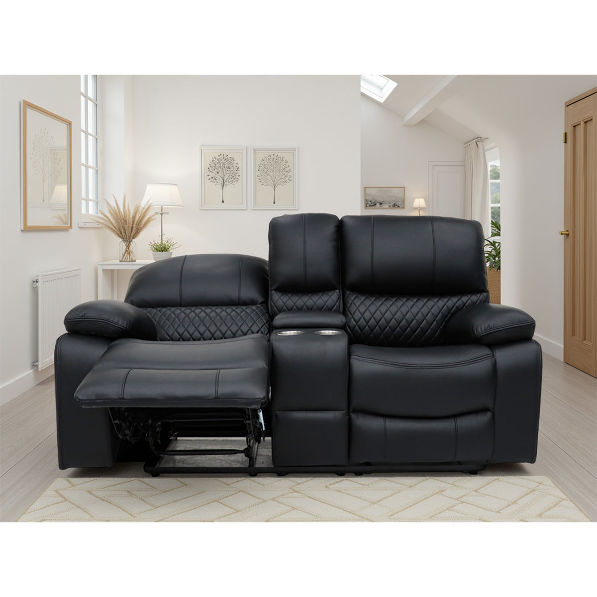 Faux Leather 2 Seater Sofa Recliner - Orla