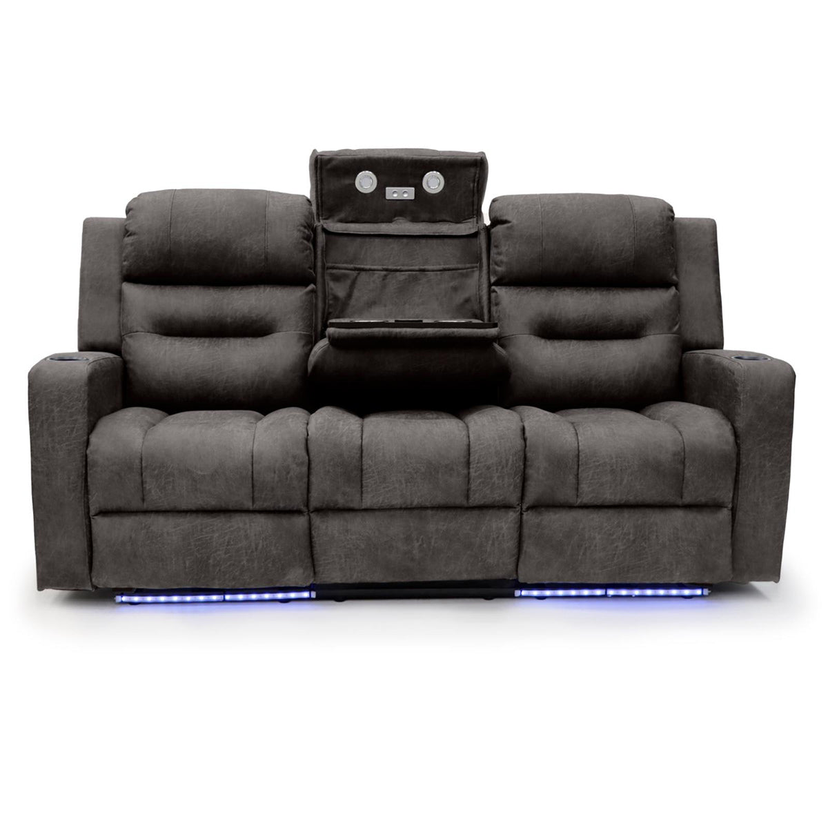 Faux Leather 2 Seater Sofa Recliner Tech - C-Love