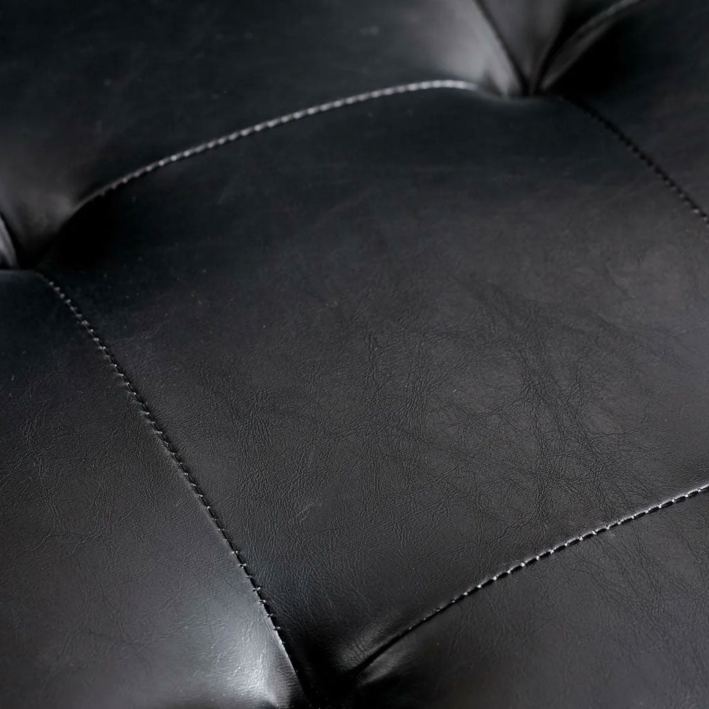 Faux Leather 2 Seater Sofa With Bolster Cushions - Henley