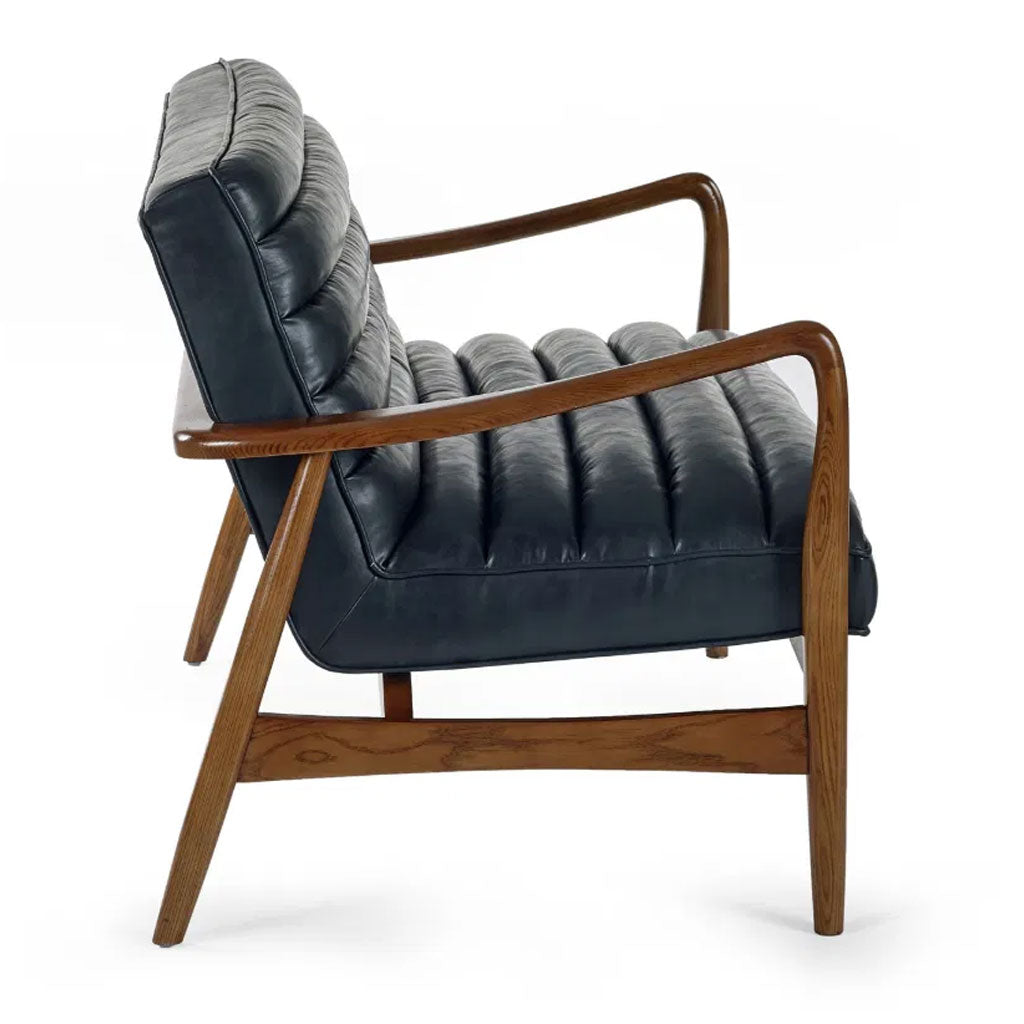 Faux Leather 2 Seater Sofa With Wooden Frame - Marshall