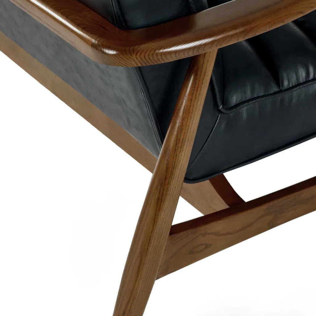 Faux Leather 2 Seater Sofa With Wooden Frame - Marshall