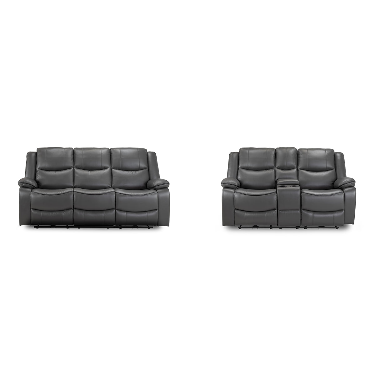 Faux Leather 3 + 2 Seater Sofa Set Electric Recliner - Harald