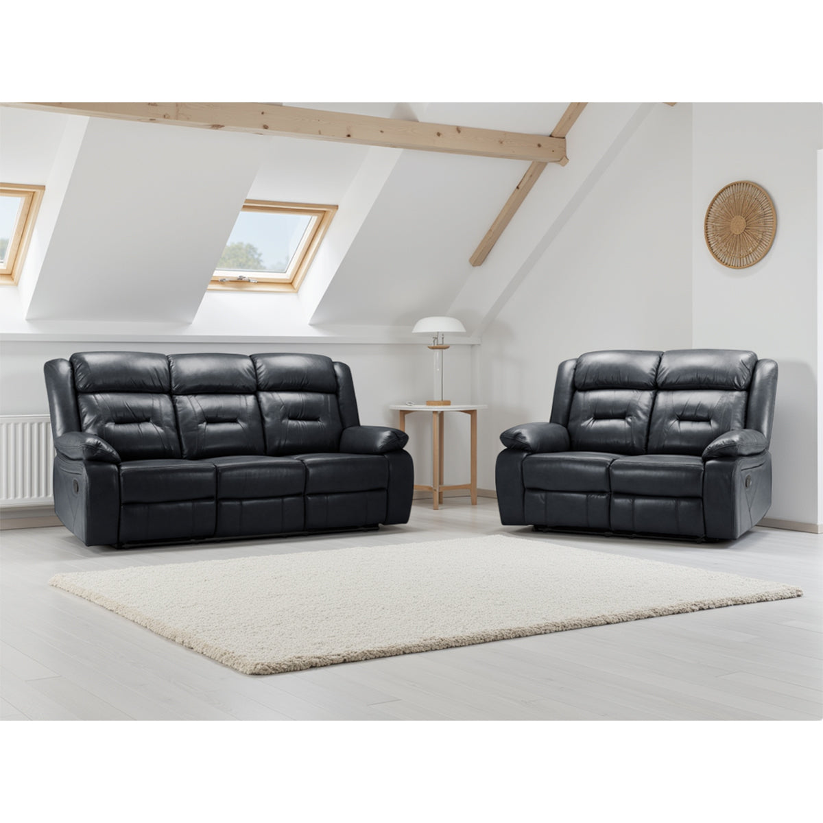 Faux Leather 3 + 2 Seater Sofa Set Recliner - Novie