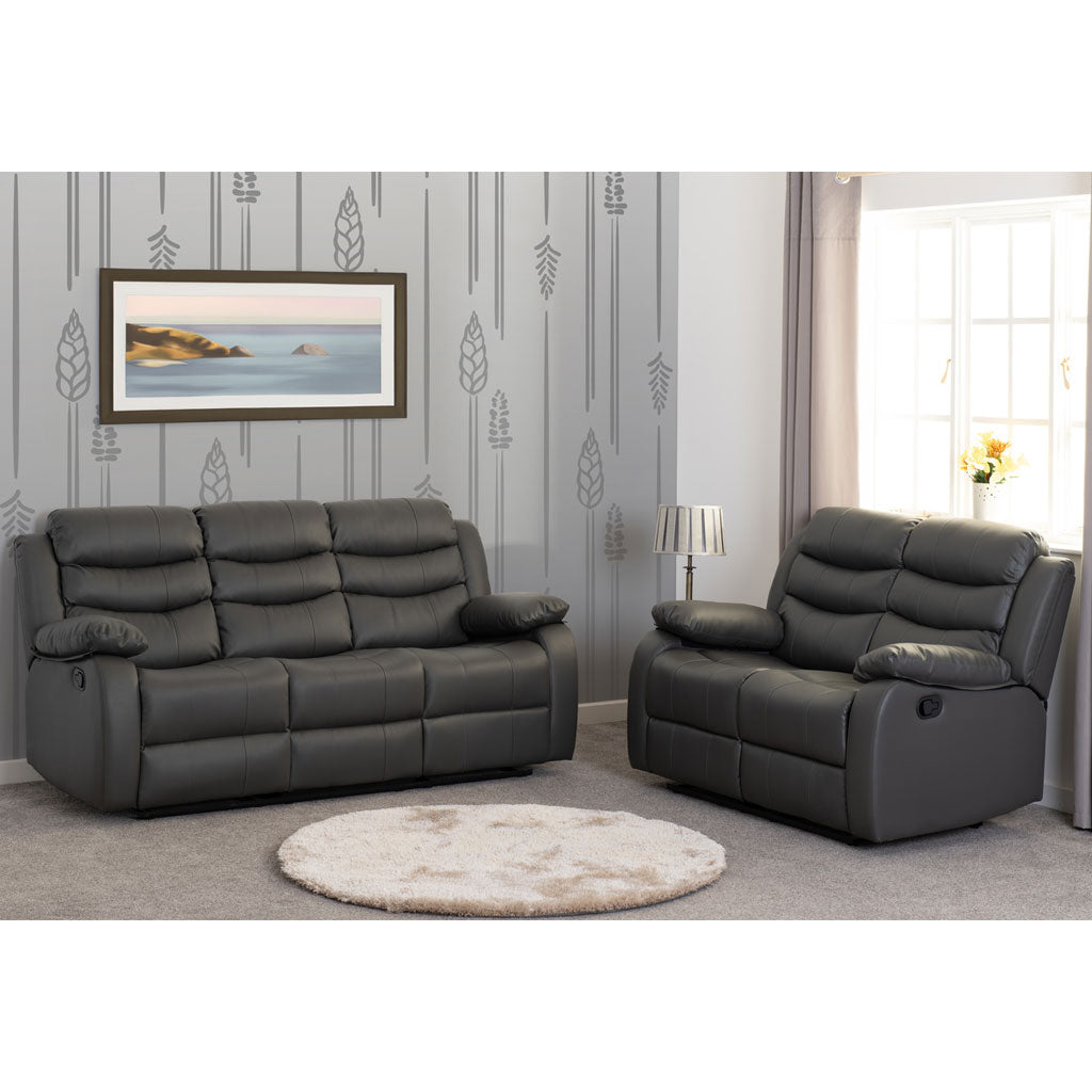Faux Leather 3 + 2 Seater Sofa Set Recliner - Roma