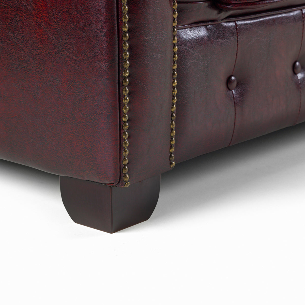 Faux Leather 3 + 2 Seater Sofa Set - Chesterfield