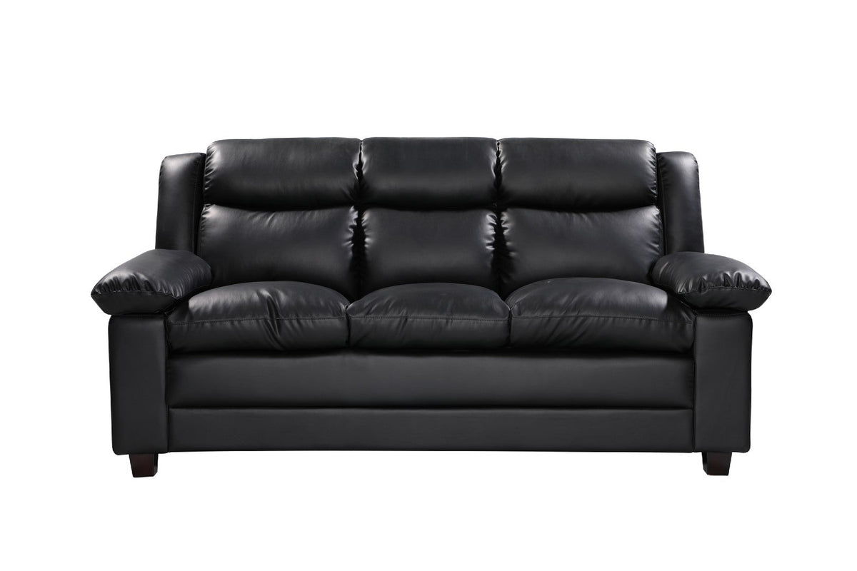 Faux Leather 3 Seater Sofa 203cm Wide - Kensington Home