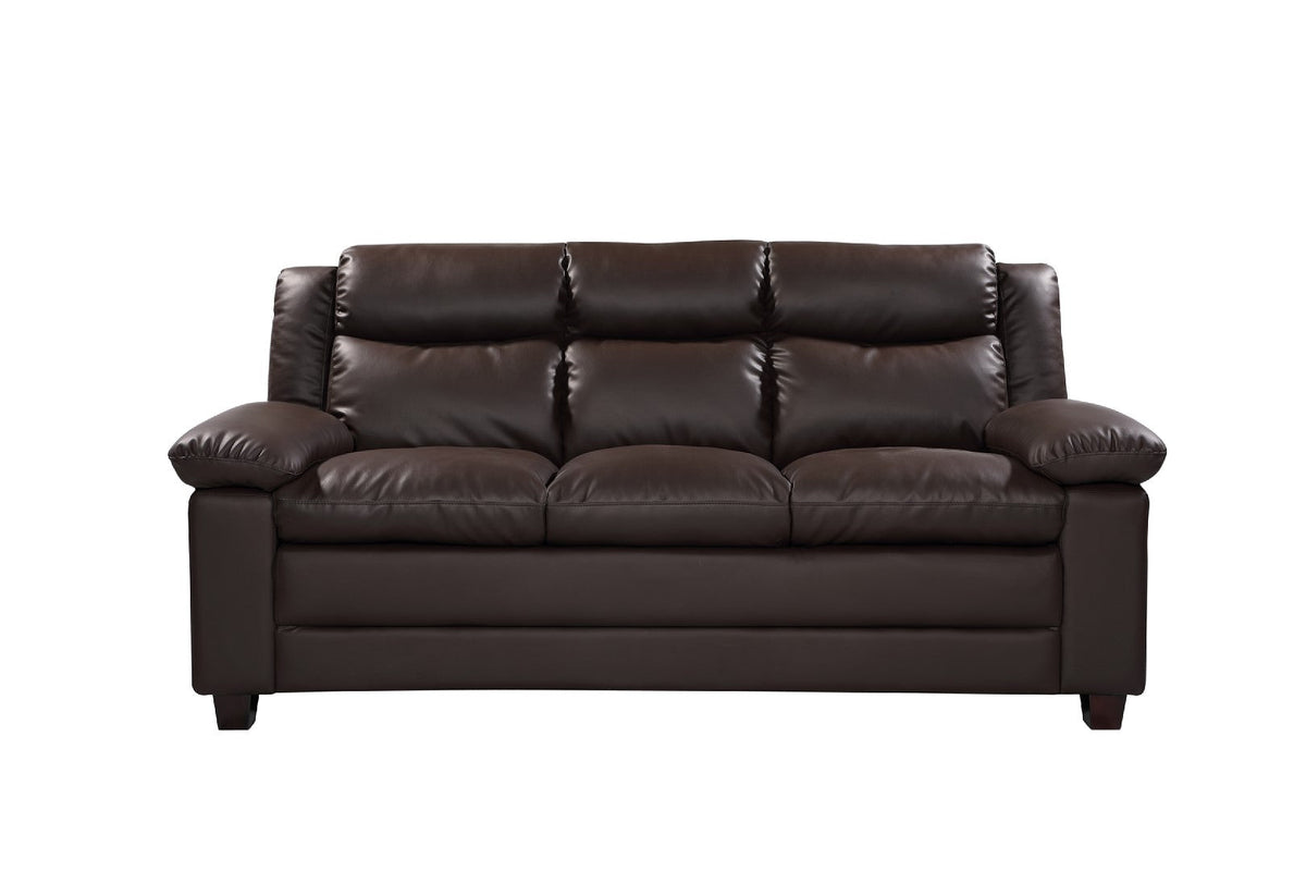 Faux Leather 3 Seater Sofa 203cm Wide - Kensington Home