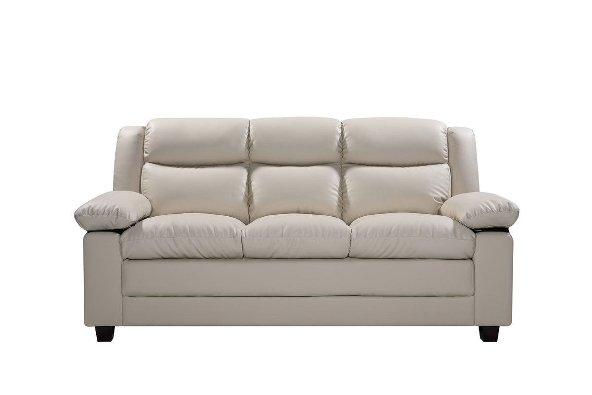 Faux Leather 3 Seater Sofa 203cm Wide - Kensington Home