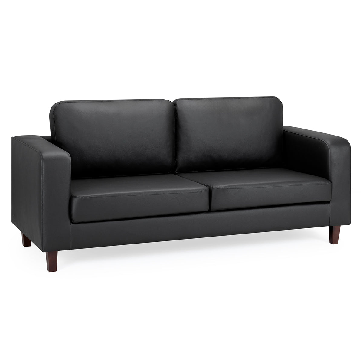 Faux Leather 3 Seater Sofa - Box