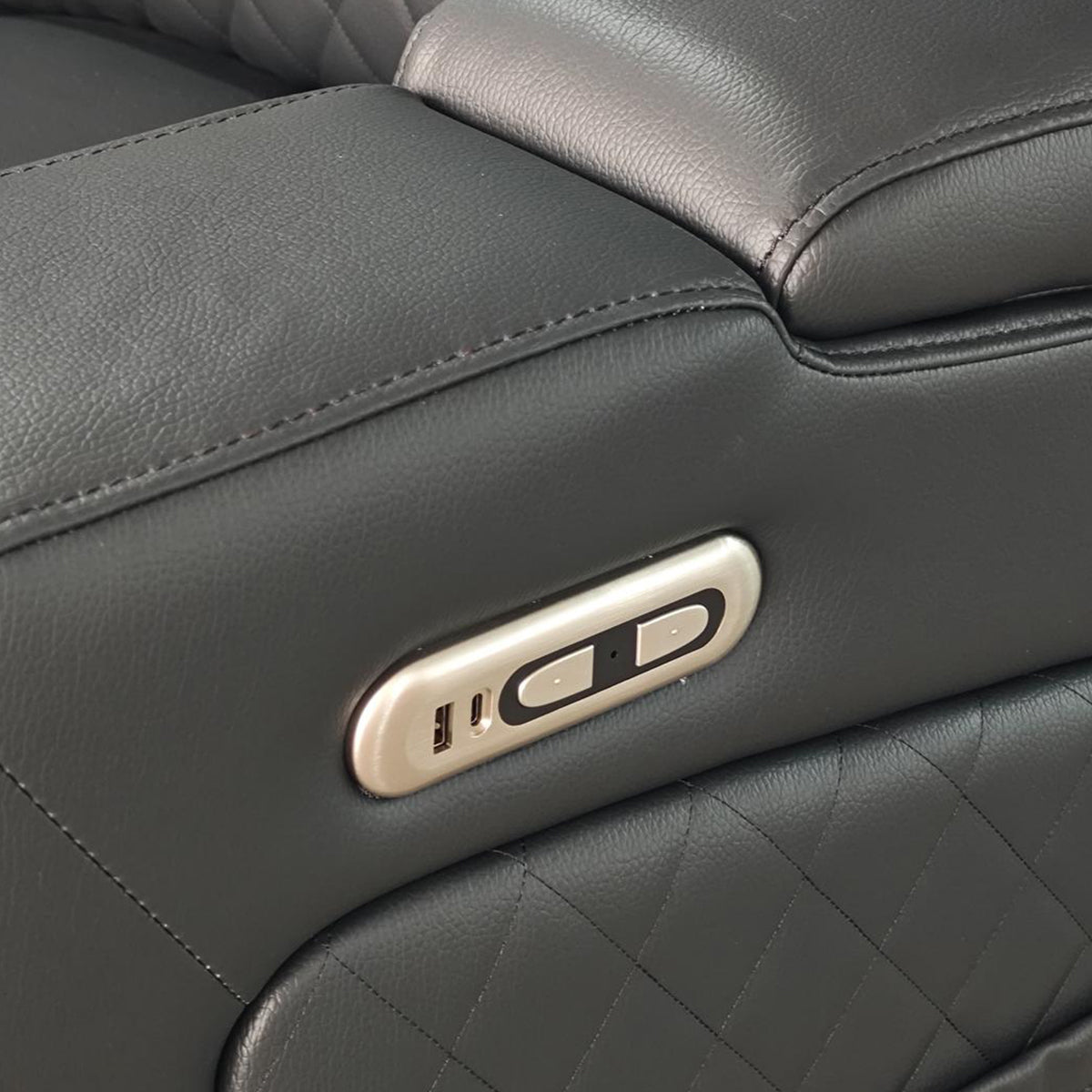 Faux Leather 3 Seater Sofa Electric Recliner - Florence Cinema