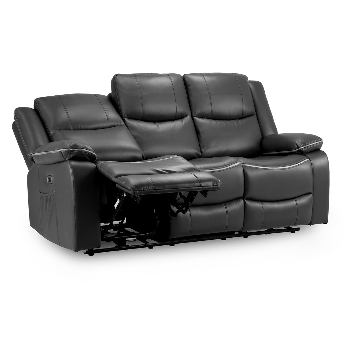 Faux Leather 3 Seater Sofa Electric Recliner - Harald