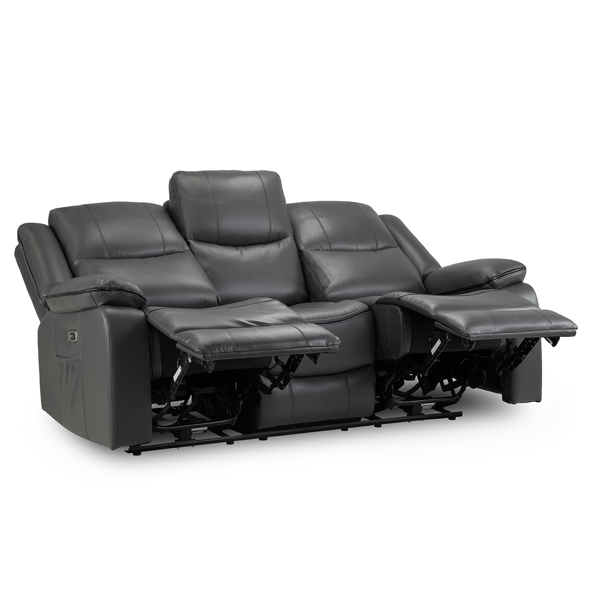 Faux Leather 3 Seater Sofa Electric Recliner - Harald