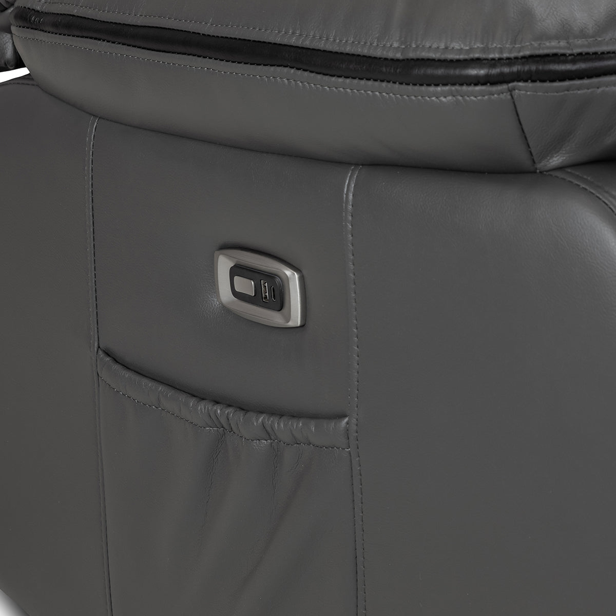 Faux Leather 3 Seater Sofa Electric Recliner - Harald