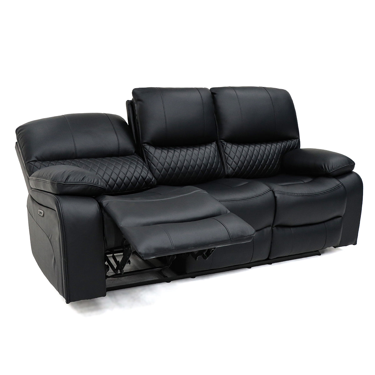 Faux Leather 3 Seater Sofa Recliner - Orla