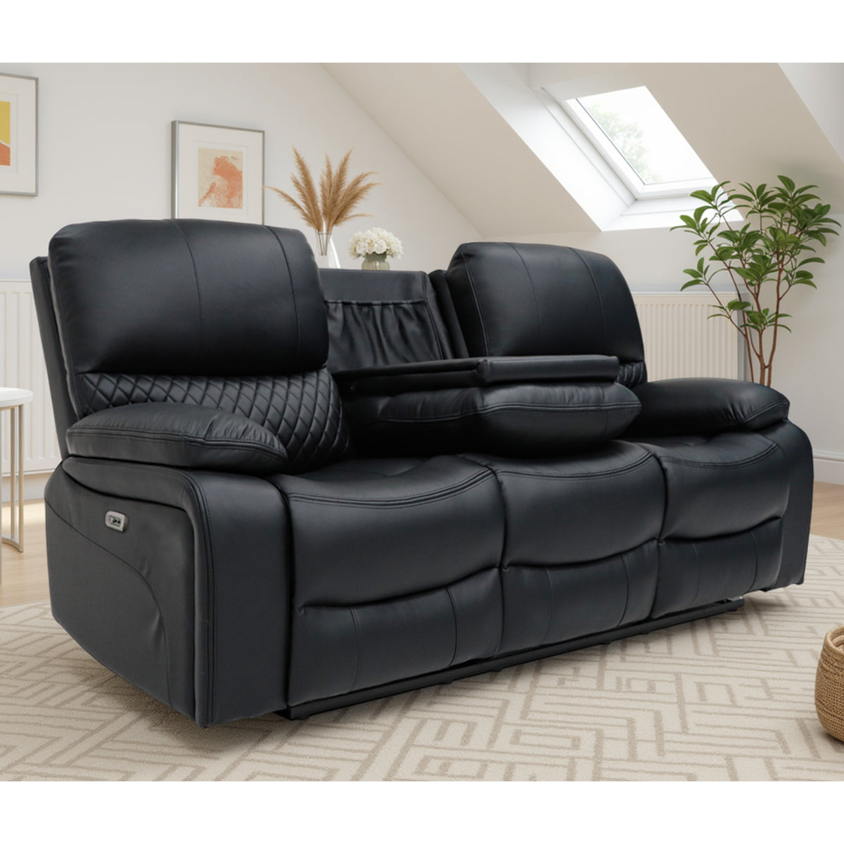 Faux Leather 3 Seater Sofa Recliner - Orla