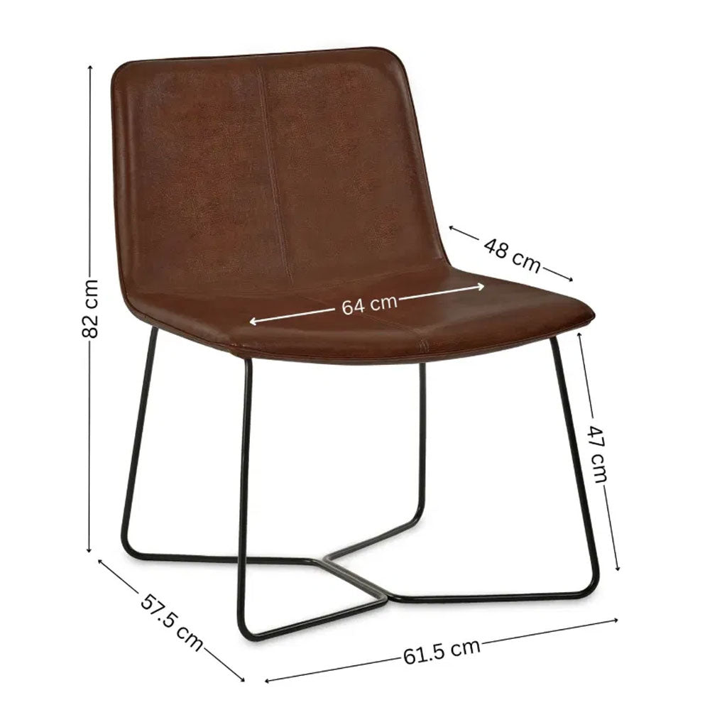 Faux Leather Accent Chair - Joren