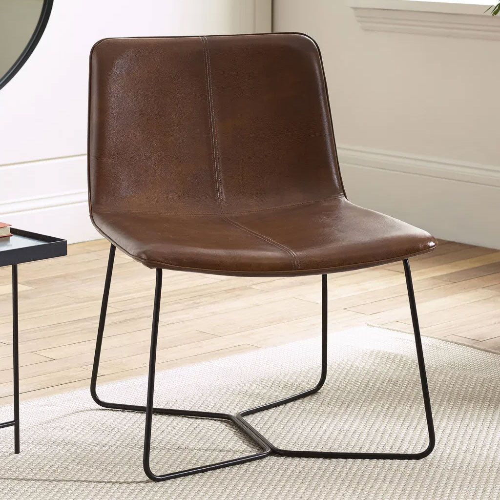 Faux Leather Accent Chair - Joren