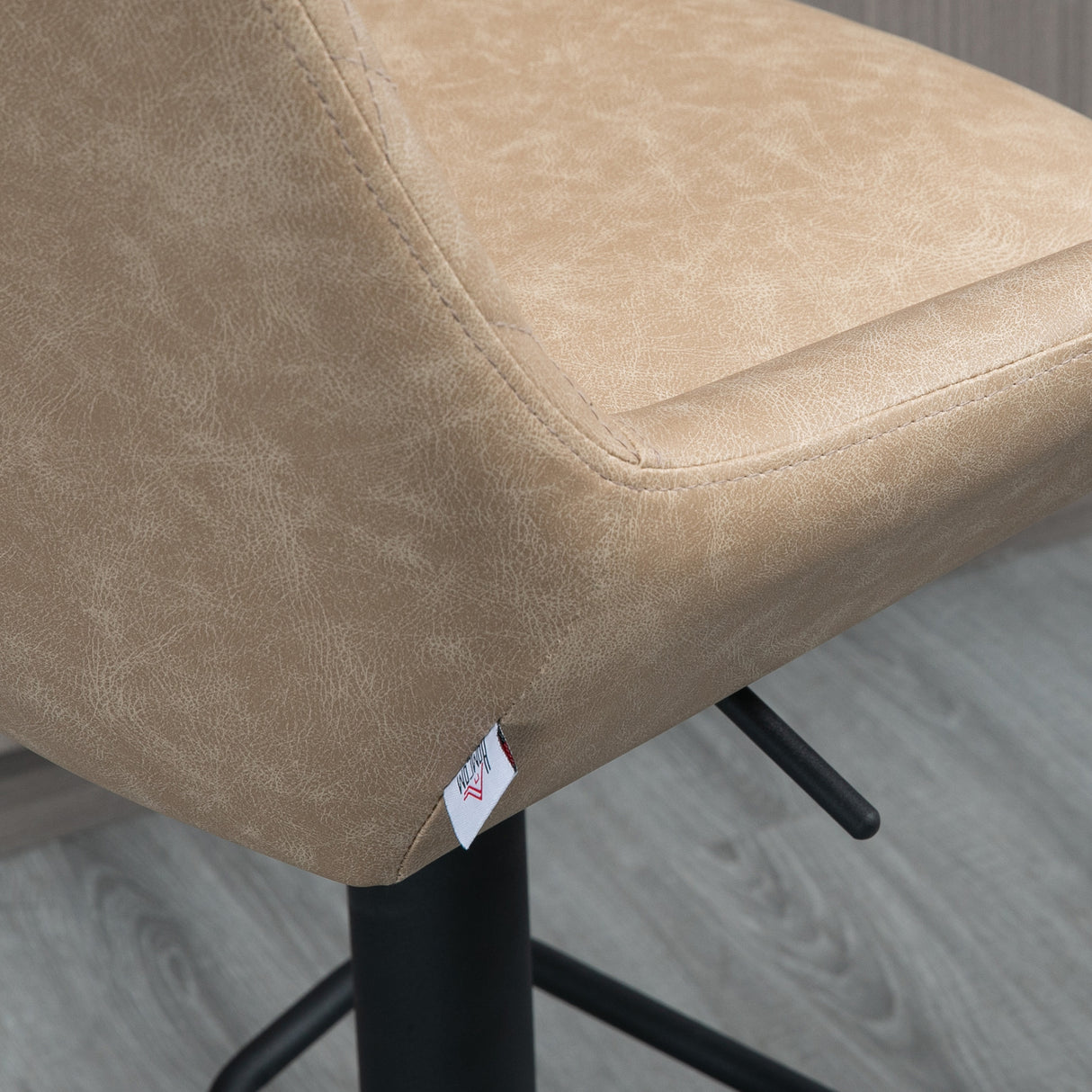 Faux Leather Adjustable Retro Bar Stools Swivel in Set Of 2 - Velmora