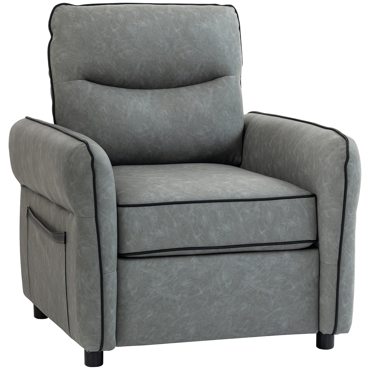 Faux Leather Armchair 80cm Wide - Velmora
