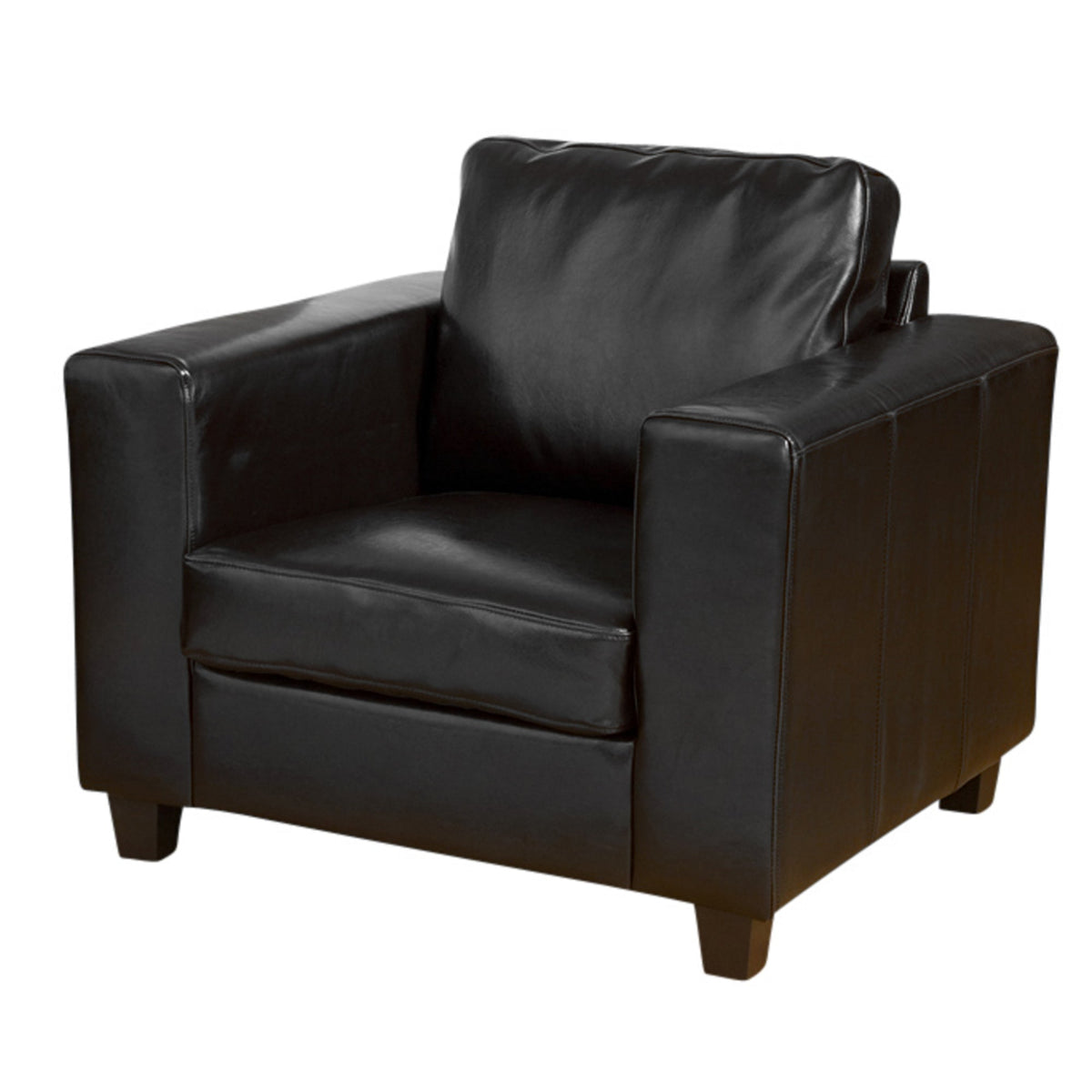 Faux Leather Armchair 91cm Wide - Kensington Home