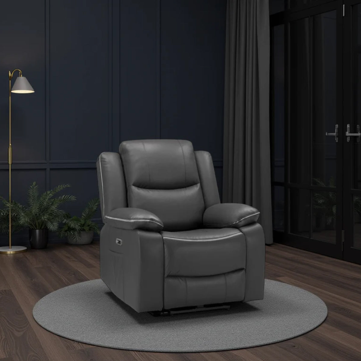 Faux Leather Armchair Electric Recliner - Harald