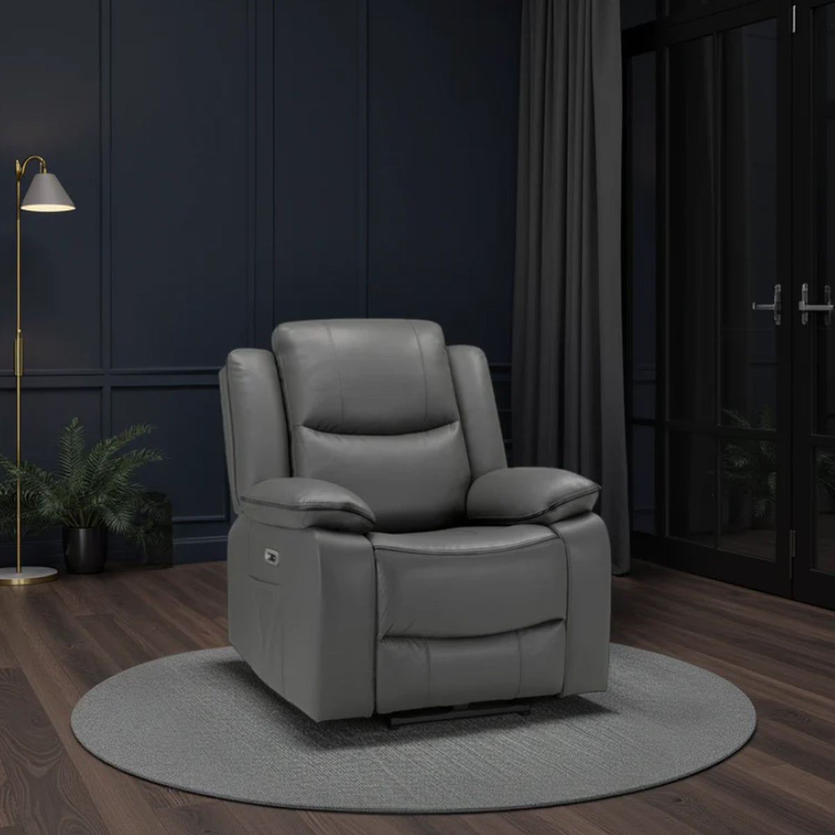 Faux Leather Armchair Electric Recliner - Harald