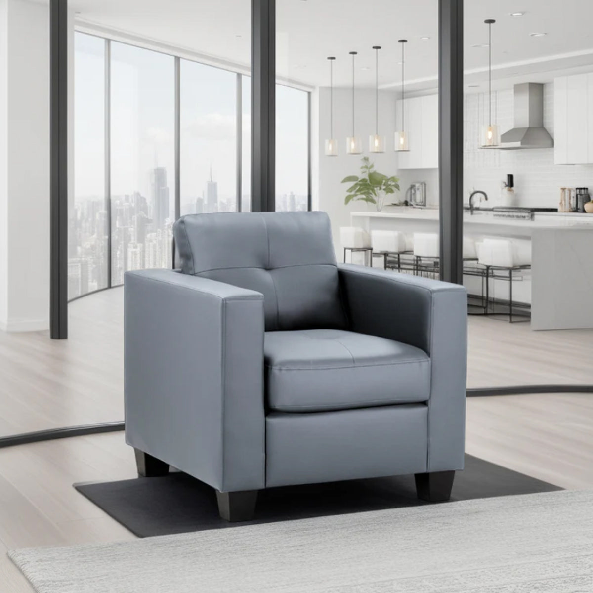 Faux Leather Armchair - Jerry