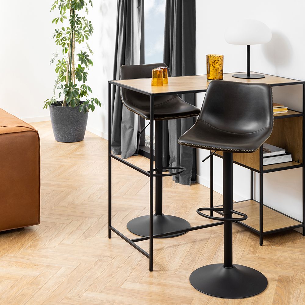 Faux Leather Bar Stool With Gas-Lift Function - Oregon