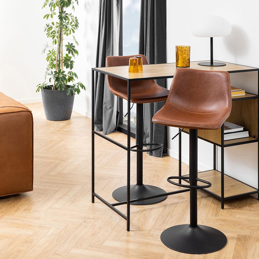 Faux Leather Bar Stool With Gas-Lift Function - Oregon
