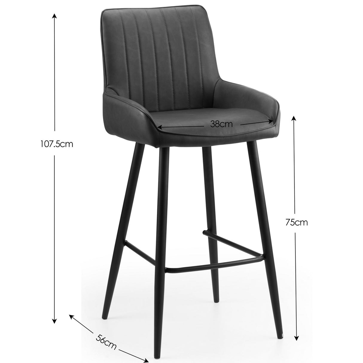 Faux Leather Bar Stool - Soho
