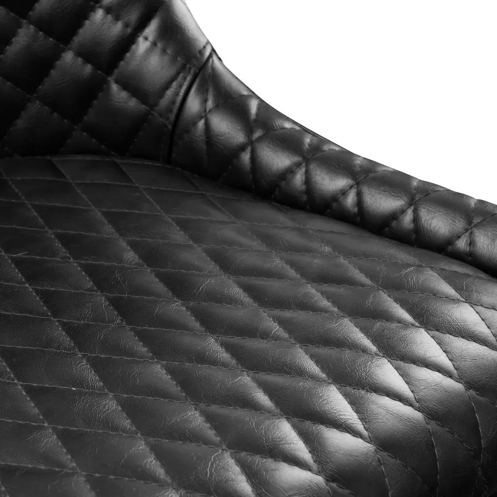 Faux Leather Bar Stool With Metal Legs - Luxe