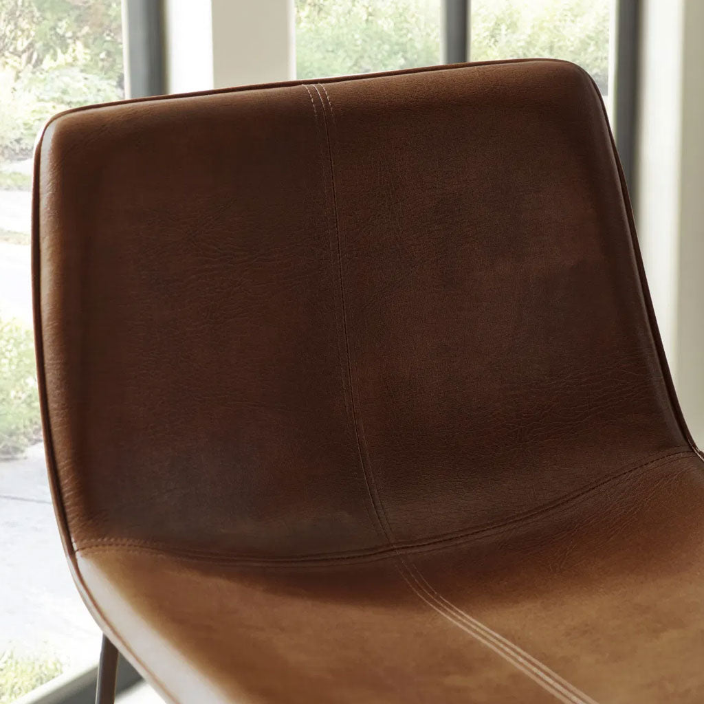 Faux Leather Bar Stools in Set Of 2 - Joren