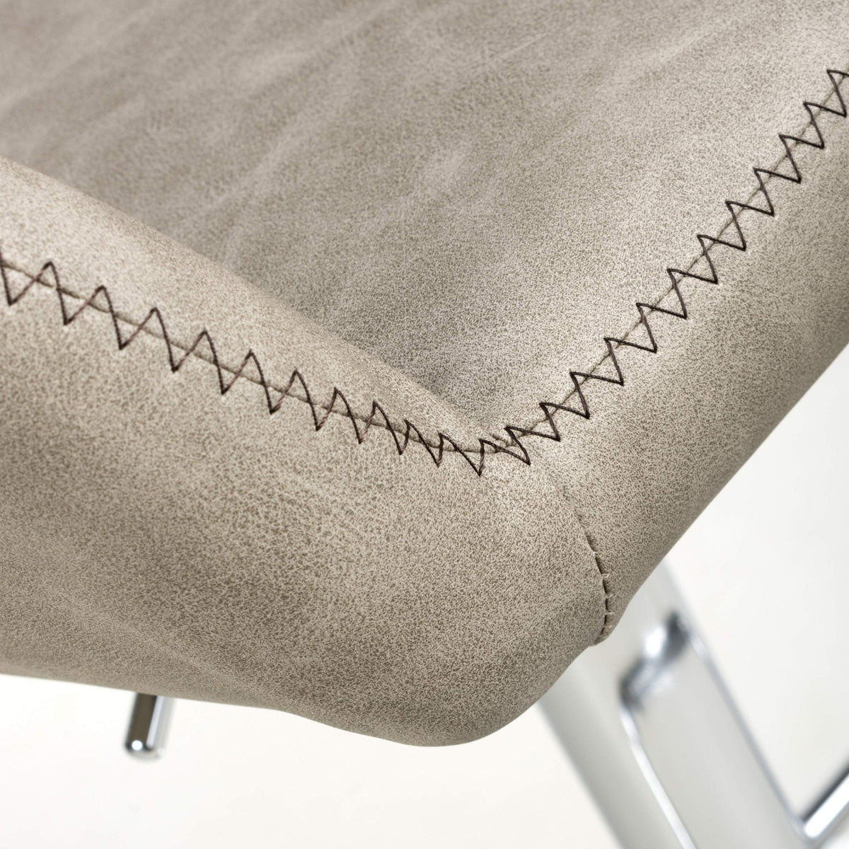 Faux Leather Bar Stools in Set Of 2 With Gas Lift Mechanism - Serena