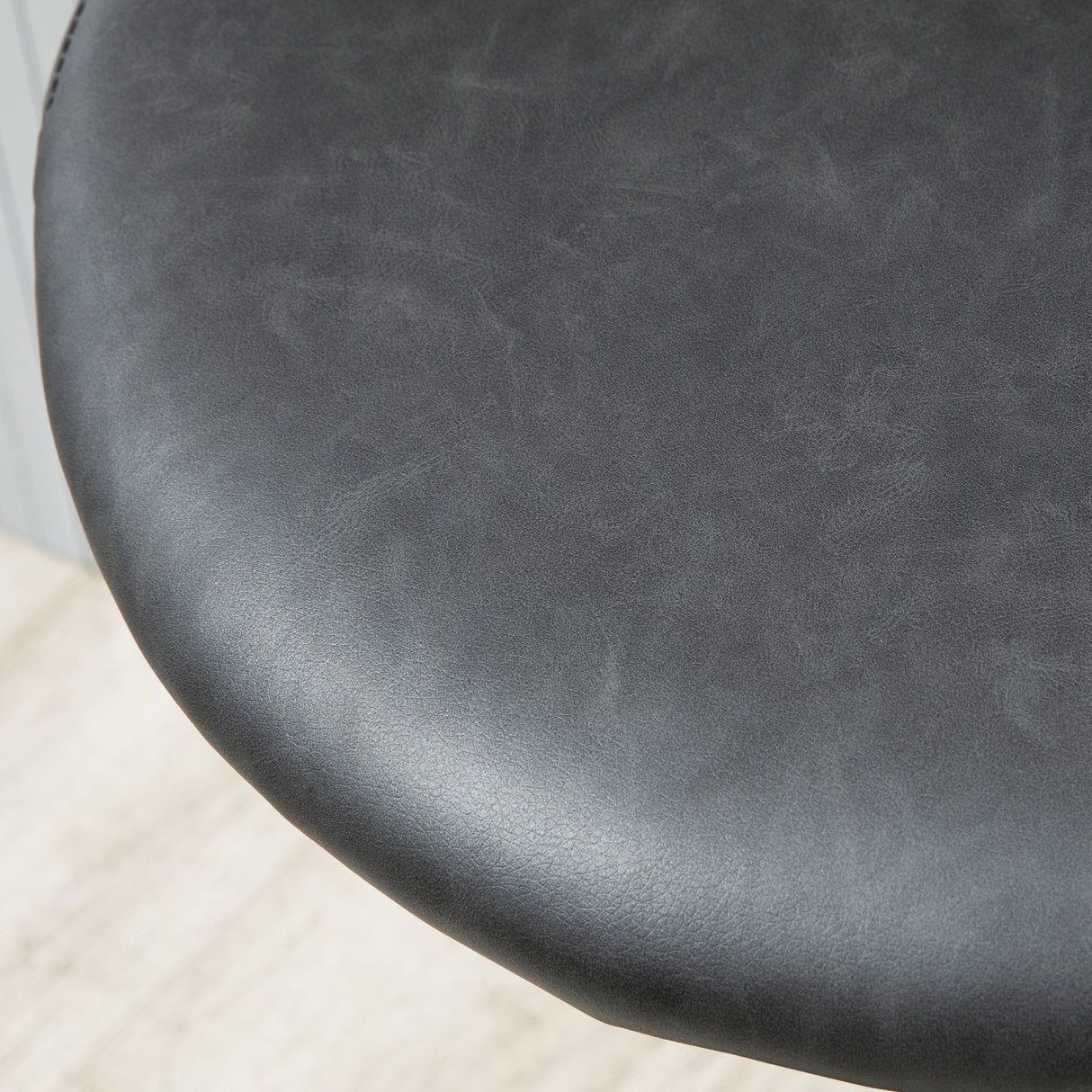 Faux Leather Barstools With Backrest And Footrest in Set Of 2 - Velmora
