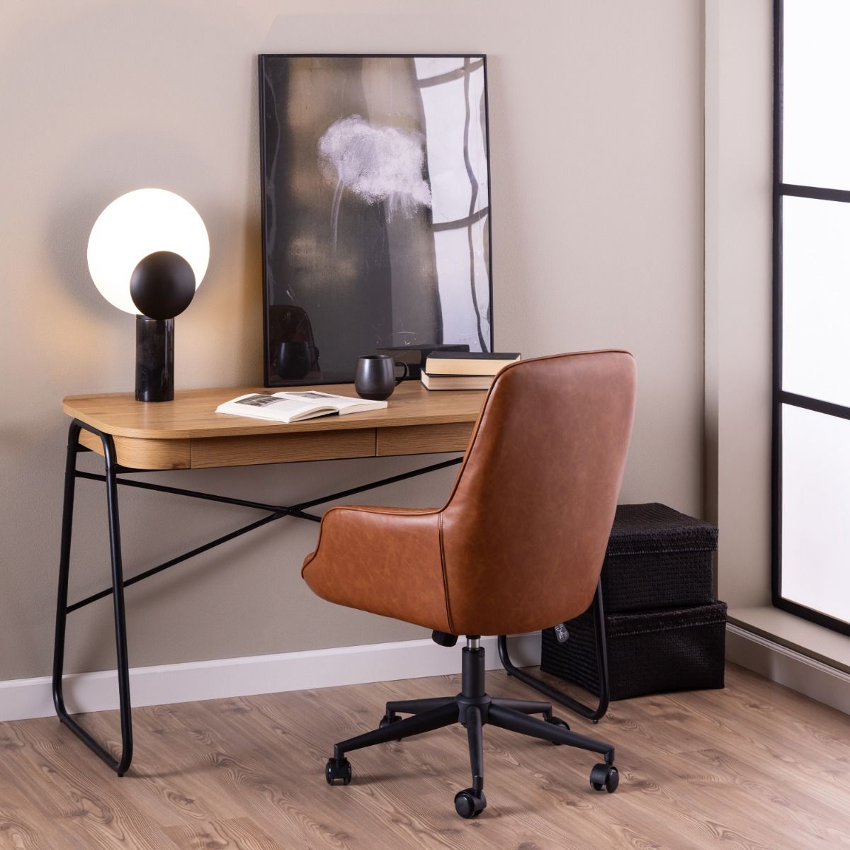 Faux Leather Home And Office Chair With Gas-Lift Function - Erik